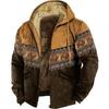 New Sweater Ethnic Denim 3D Printing Casual And Comfortable Hooded Zipper Sweater