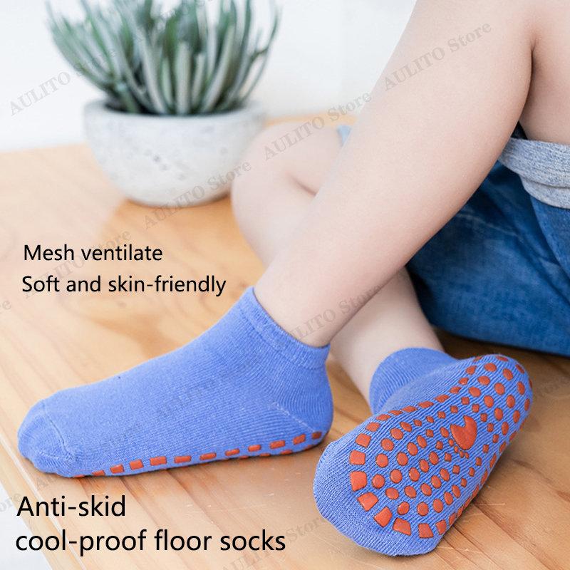 Parent Child Slip Trampoline Socks Breathable Cotton Sports Socks High Elasticity For Kids Adults Indoor Outdoor Use