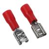 100PCS AWG 22-16 Insulated Spade Wire Connector 0.5-1.5mm² Red Female Connectors