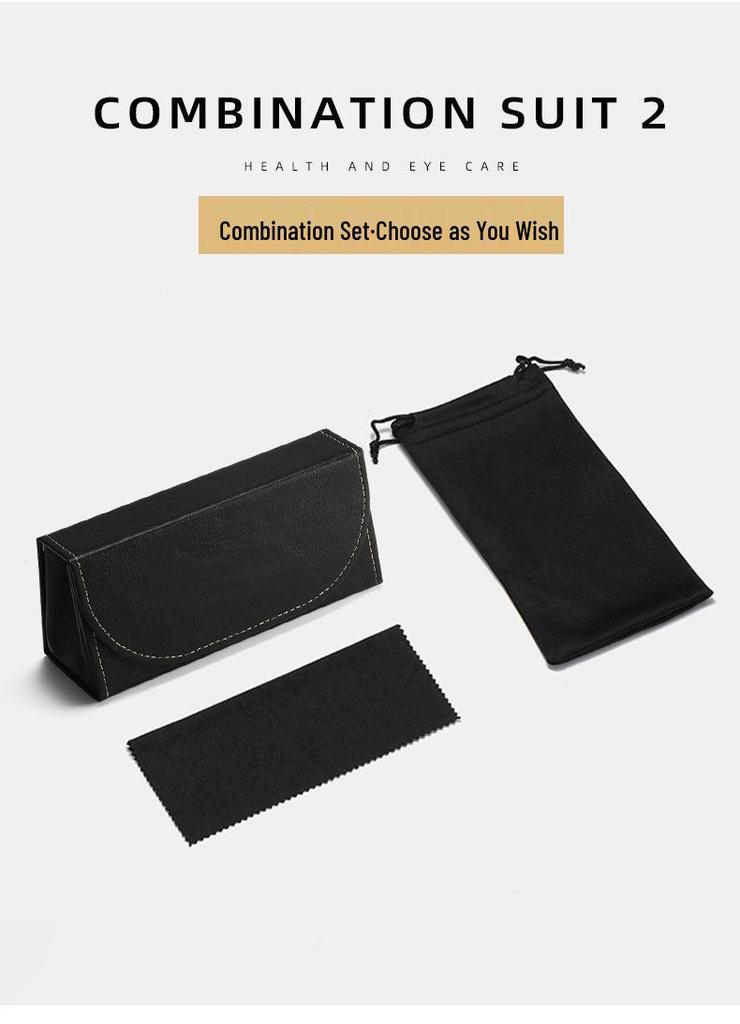 Unisex Genuine Leather Glasses Case - Lightweight, Durable Cowhide for Students