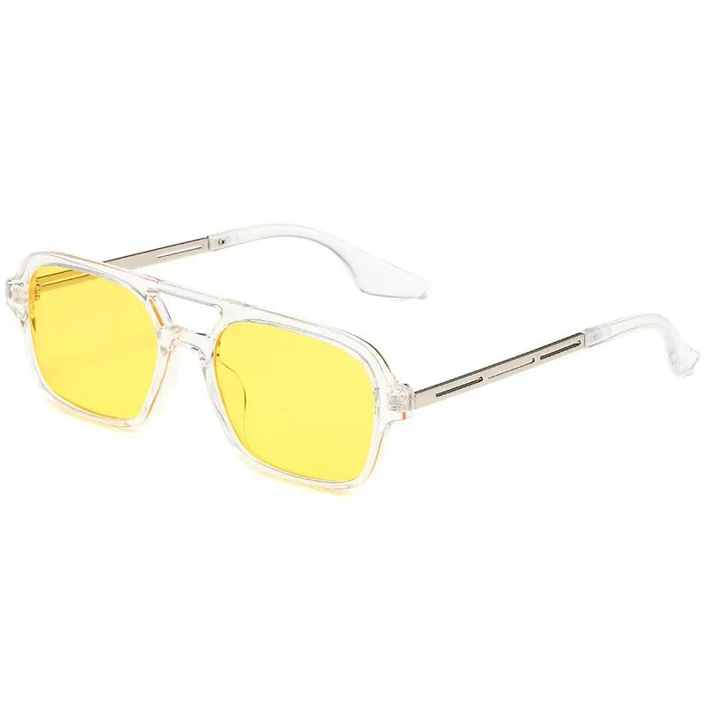 Retro Square Sunglasses New Trend Outdoor Uv400 Popular Travel Pilot Korean Box Retro Sun Glasses Brand Designer
