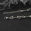 2025 European & American Stylish Layered Jewelry Set: Interlocking Chunky Chain Necklace & Bracelet with Titanium Steel Bead Chain.