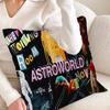 T-Travis S-Scott A-Astroworld Pillow Covers Cartoon Sofa Decorative Home Double-sided Printing Short Plush Cute Cushion Cover