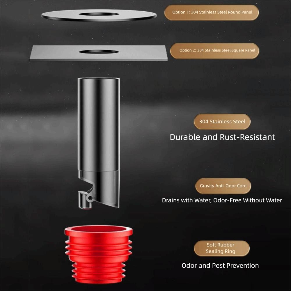 Stainless Steel Floor Drain Cores Efficient Drainage Shower Drain Cover Floor Strainer  Garage