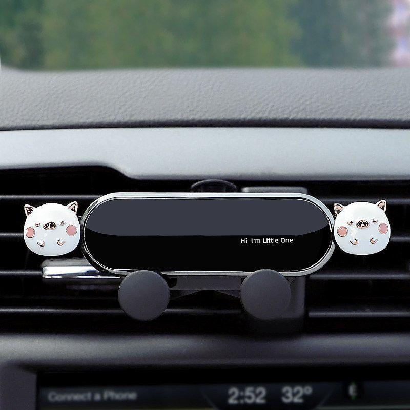 

Car Phone Holder, Car Mount, In-Car Dedicated Navigation Air Vent Fixed Support for Men and Women Piggy [Mirror Style]