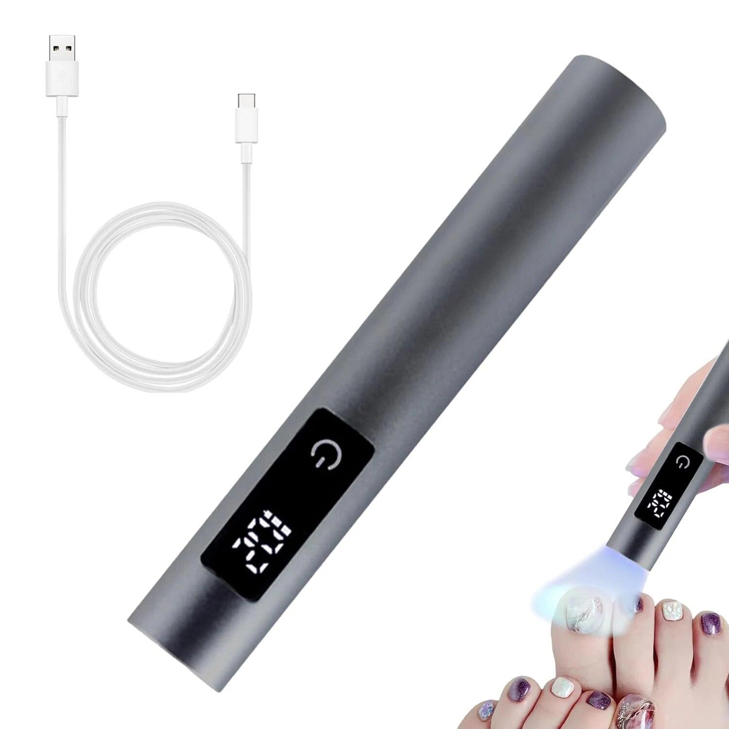 

Умная светодиодная маникюрная лампа для гелевых ногтей, портативная мини-лампа для отверждения ногтей, салонный домашний DIY инструмент для быстрого отверждения маникюра