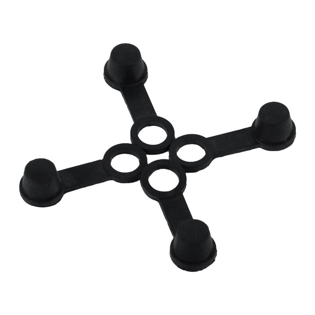 Brake Caliper Bleeder Cap,4pcs 8mm Black Rubber Brake Bleed Nipple Grease Cap Dust Cover Fit Replacement for Motorcycle Motorbike