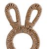 Small Plant Display Basket Easter Bunny Woven Basket, Handmade Rabbit Rustic Wall Hanging Entryway Sundries Storage for Dried or Faux Flowers Plants,
