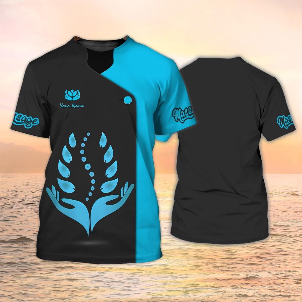 

Массажная терапия 3D печать футболка мужская летняя с круглым вырезом короткий рукав свободный топ повседневная футболка свободная уличная одежда Хараджаку 6XL