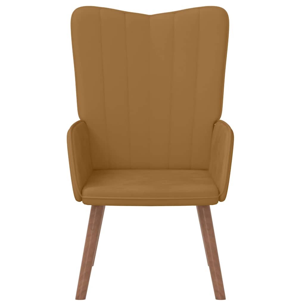 Relax Armchair In Brown Velvet