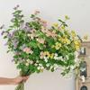 Artificial Flower Branch Realistic Stem And Green Fake Flower with Leaves for Floral