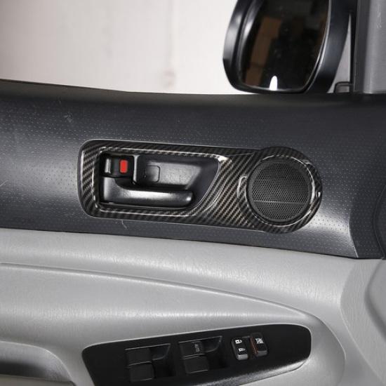 For Toyota Tacoma 2011-2015 ABS Carbon Fiber Interior Door Handle Bowl Trim
