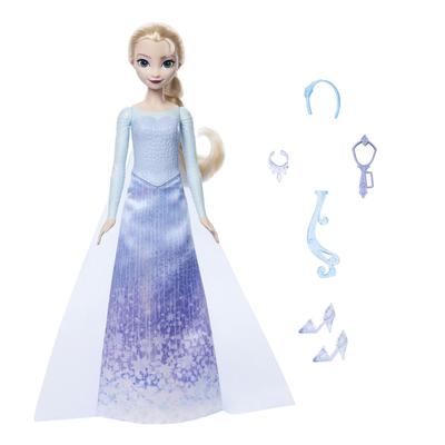 Mattel Disney Die Eiskönigin Dreh es Elsa Rollenspiel Ab 3 Jahren Blau JBG59 herum! <Geheimes Accessoire> Anziehpuppe/Haus
