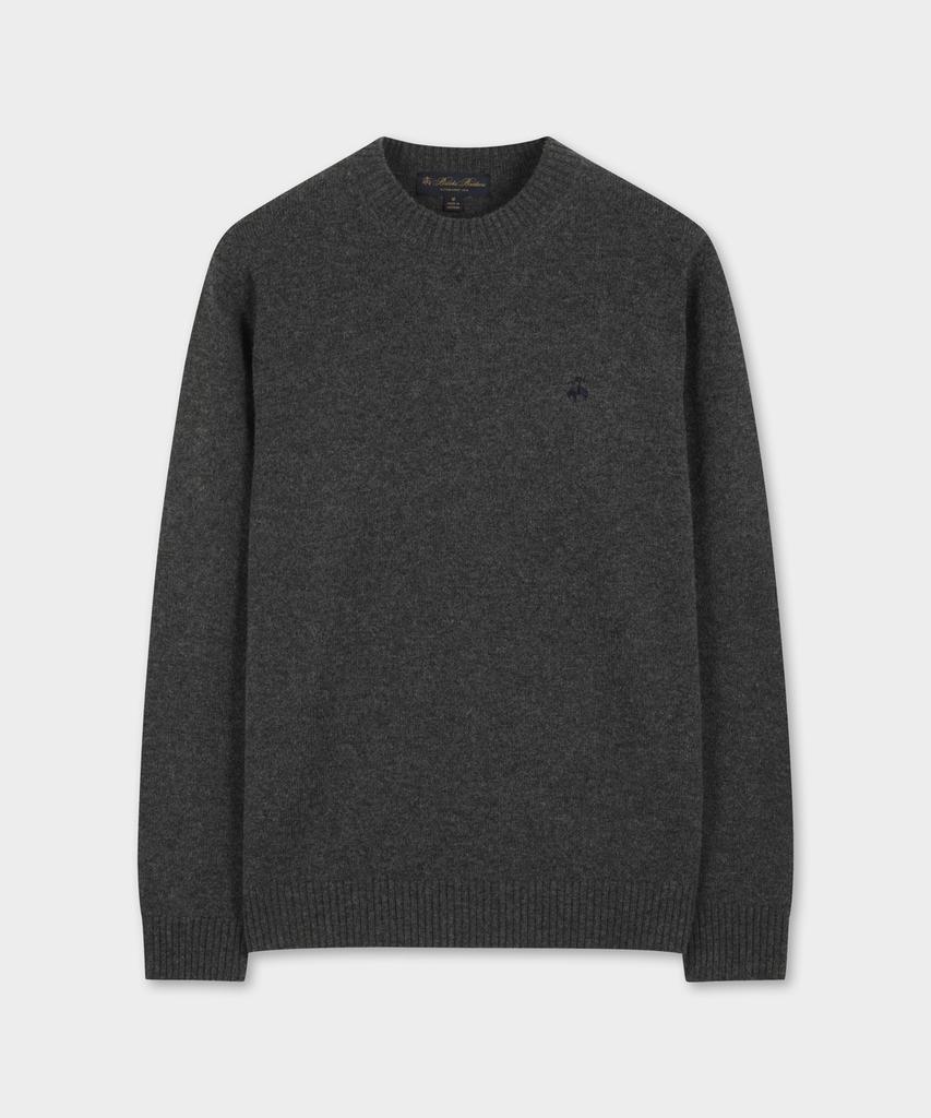 BROOKS BROTHERS Wool Cashmere Solid Sweater (Charcoal) (Bbwrmbf402)