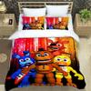 F-Pět nocí u Freddyho FNAF Povlečení Sada King Twin Double Chlapecké povlečení Mikrovlákno nebo Polyester Přikrývka