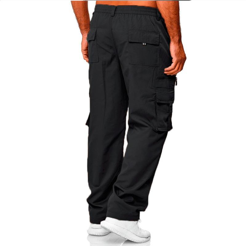 Men's Casual Multi-pocket Loose Straight-leg Cargo Trousers Fashion Casual Pants