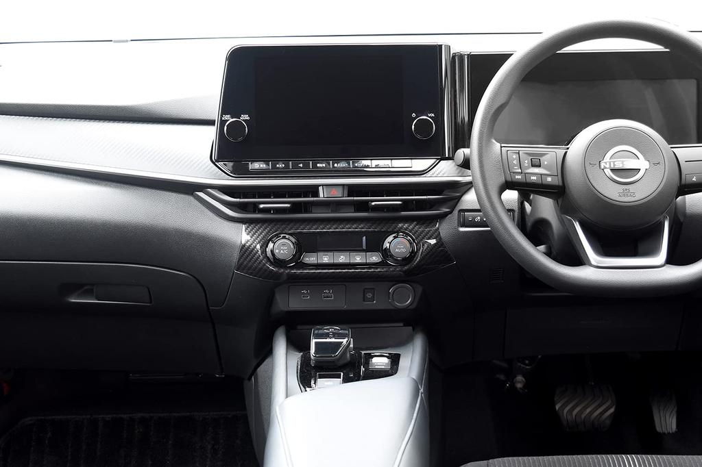 SecondStage Digital Carbon Fiber Air Conditioning Panel for Nissan Note Aura and more e-POWER E13, FE13, (SHN0196DCB)