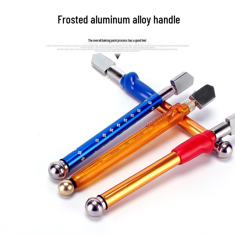 Diamond Glass Cutter & Scraper for Thick Tiles - Multi-Functional Roller Head Tool