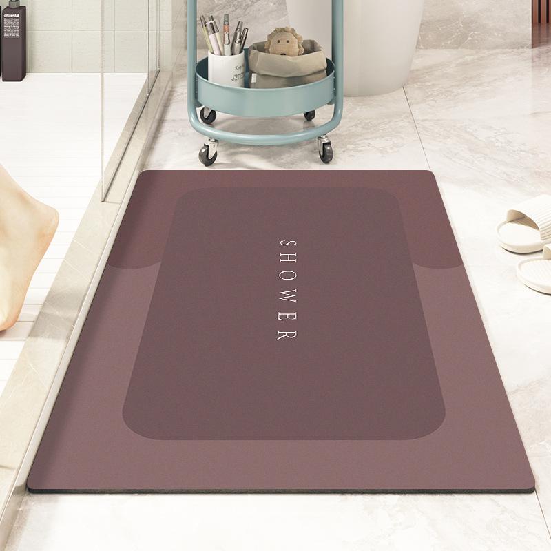 Absorbent Mat Toilet Door Non-slip Mat Quick Drying Soft Diatom Mud Toilet Bathroom Floor Mat Oval