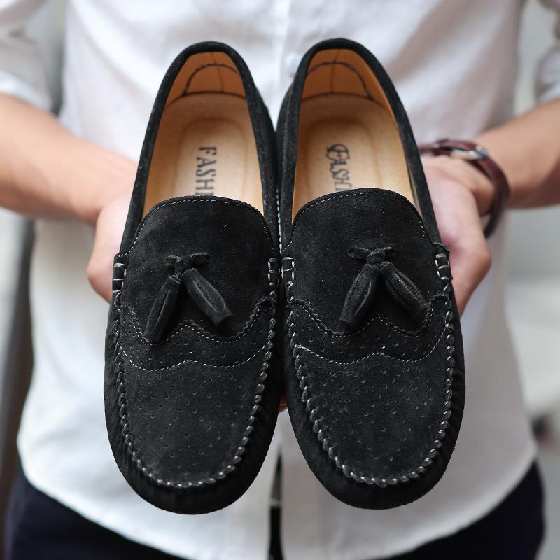 Tassel Flat Casual Shoes Men Brand Suede Leather Shoe Loafers Slip-on Classic Comfortable Driving Shoe Wedding Male Dress Shoes