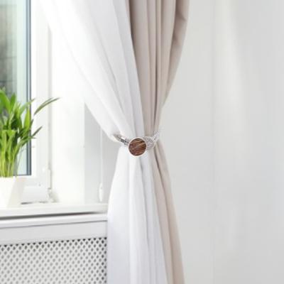 1 Pair Practical Curtain Tieback Exquisite Reusable Wear-resistant No Hooks Required Curtain Buckle Punch Free for Hotel