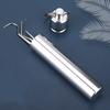1 Conjunto Palitos de Dente Metal Aço Inoxidável Limpeza Oral Fio Dental Portátil Palito de Dente Fio Dental Limpador de Dentes com Tubo de Armazenamento