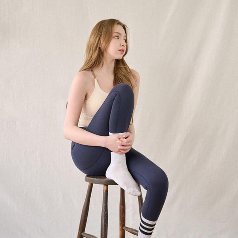 Lululela Fluffy Cushion Mesh Three-Stripe Long Sports Socks (3 Colors) 3set