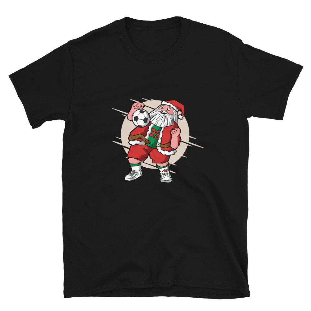 Christmas 2021 Santa Soccer Football T-Shirt 3XL