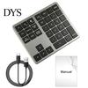 Lightweight Numeric Keypad Wireless Bluetooth-compatible Number Pad 35 Keys Silent Laptop Computer Desktop Numpad Mini Rechargeable Keyboard