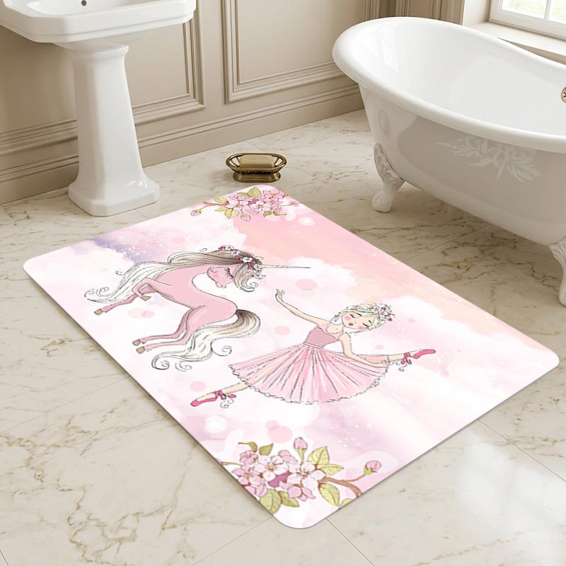 Unicorn Ballet Living Room Nonslip Area Rug Soft Carpet For Bedroom Game Playroom Sofa Office Home Decor Doormat Christmas Gift C9301213