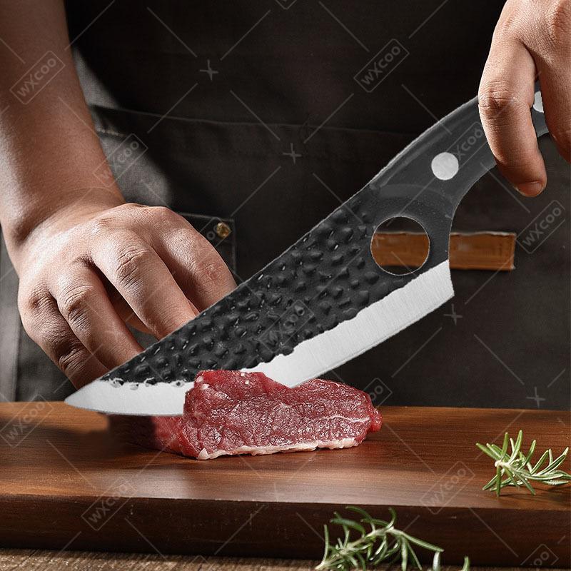 2 Pcs Kitchen Knife Set High Carbon Stainless Steel Forged Butcher Fish Beef Boning Knife Utensils for Kitchen Convenience