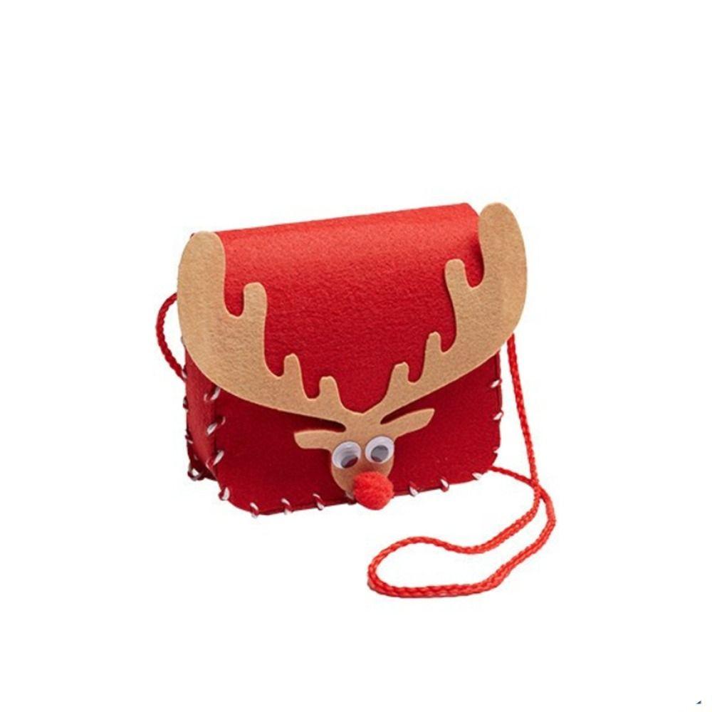 DIY Christmas Decoration Handicraft Craft Toys Bag Xmas Creative Materials Kits Gift Box Candy Bag Kids Handbag