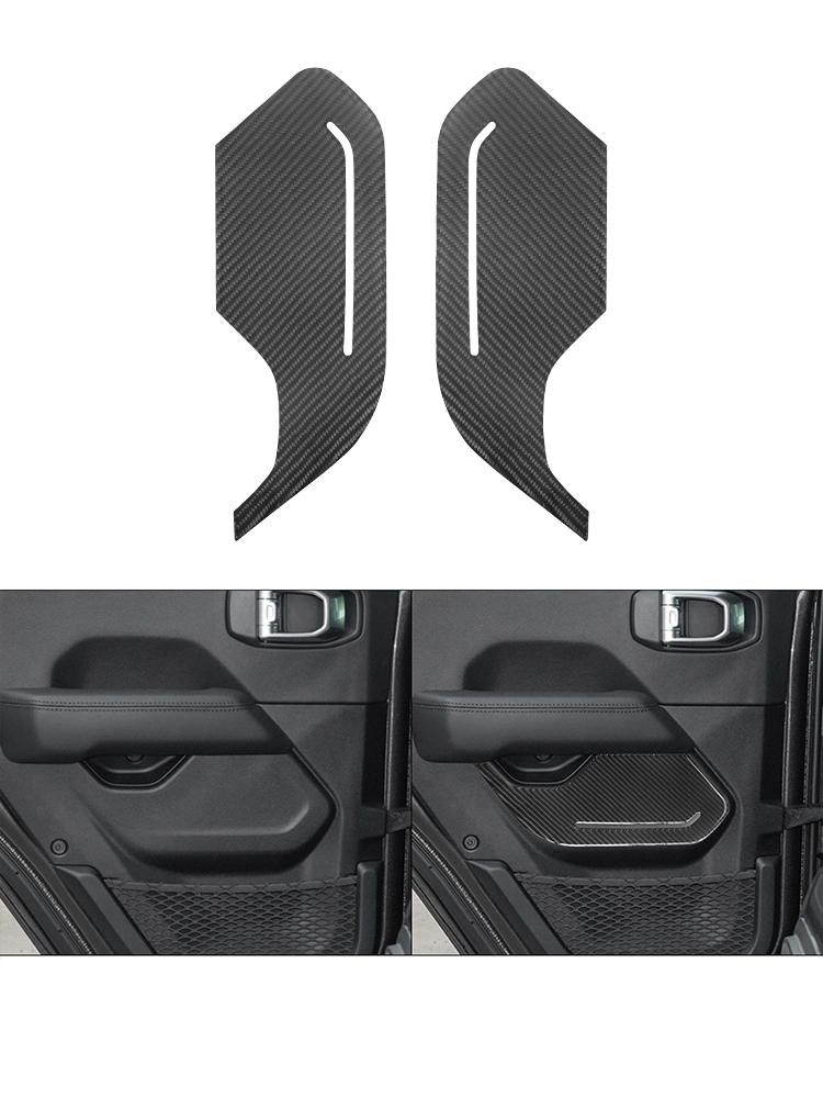 For Jeep Wrangler JL 2018-2023 Gladiator 2020-2023 Car Interior Button Panel Decoration Protection Carbon Fiber Sticker