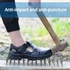 Labor Protection Shoes Men's Summer Steel Wrap Toe Anti-impact Anti-puncture Anti-odor Breathable Sandals Site Work Shoes Wear-resistant Light