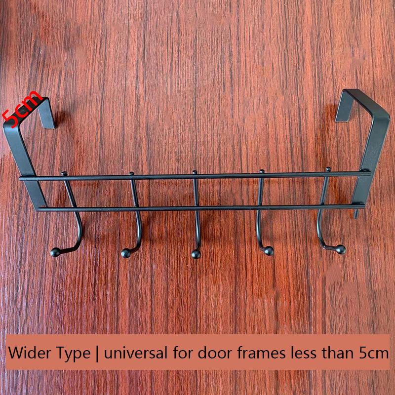 Over The Door 5 Hooks,Stainless Steel Cabinet Door Storage Holder,Multifunctional Organizer Rack for Closet Bathroom Kitchen