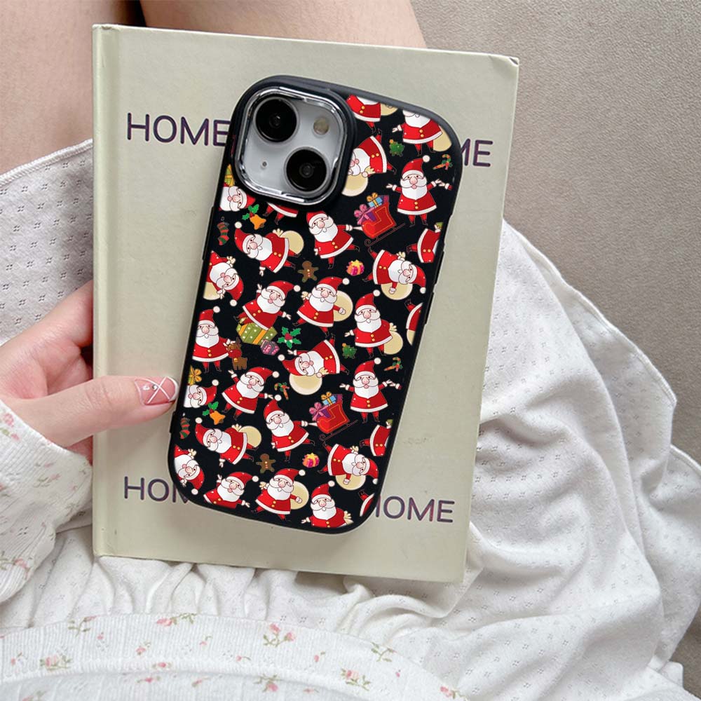 For iPhone 13 14 15 Pro Max Samsung Galaxy A14 A15 A24 Xiaomi 13T Redmi 12C Soft Chubby Phone Case A23 Santa Claus Happy New Year TPU Silicone Cover