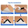 16/8pcs Black White Carpet Anti Slip Stickers Rug Grip Pads Washable Reusable Carpet Fixing Tape