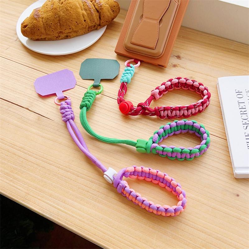 Langlebiger Sport-Handy-Anhänger Handgelenkband Anti-Verlust Unisex Verstellbar Kurz Gewebt Stabiles Lanyard Reise Diebstahlschutz Raubschutz Seil