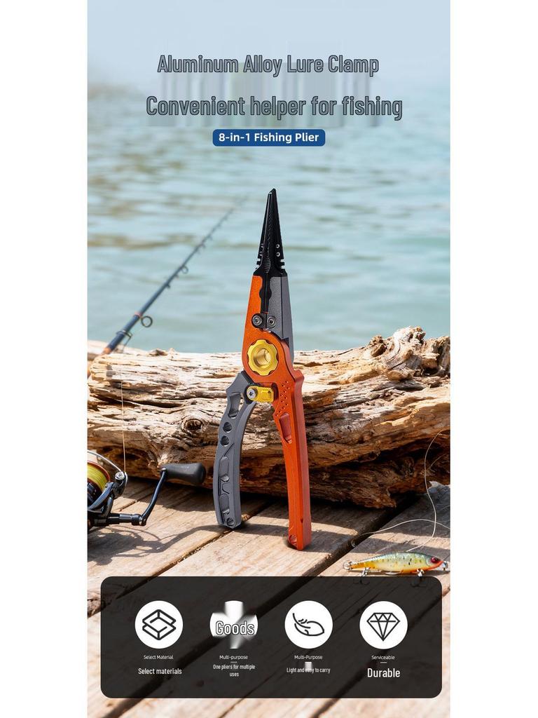 Aluminum Alloy Multi-functional Fishing Pliers Set with Lure Hook Remover