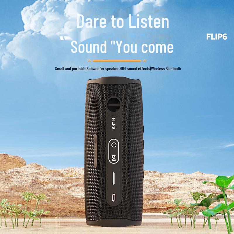 Cross-Border IPX6 Waterproof Portable Bluetooth Speaker with Subwoofer, Outdoor Multifunction Wireless FLIP6.