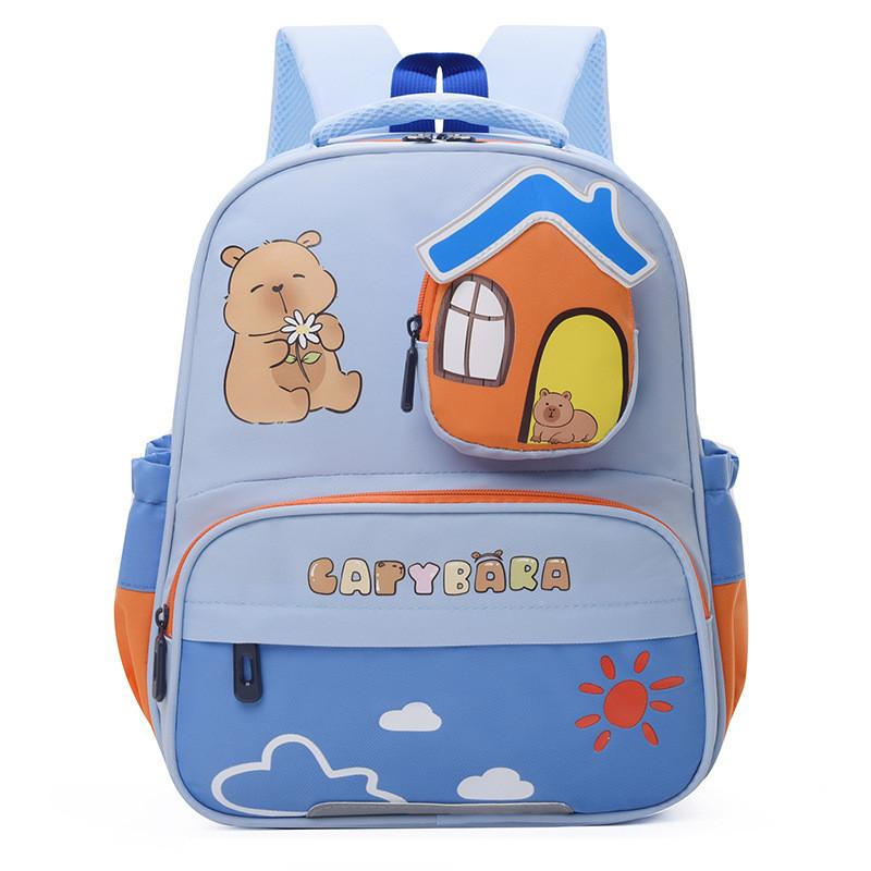 Cartoon Charming Versatile Backpack For Young Kids In Soft Pastel Color Variants