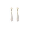 Silver Needle French Retro Pearl Water Drop Ear Women's Ring, Light Luxury Foreign Quality Face Skinny Long Earrings Earrings