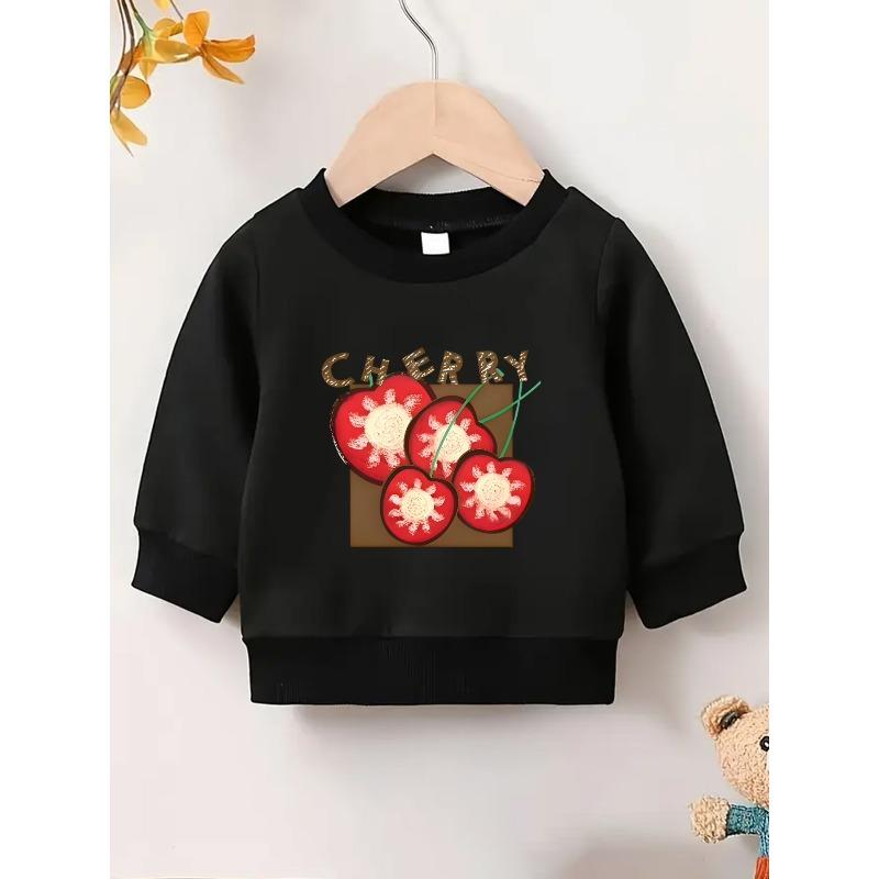 European Sizes Cute and Fun Printed Pattern, Thin and Versatile Comfortable Round Neck Hoodie for 0-3 Year Old Kids , Suitable for Outdoor Wear