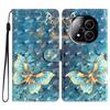For Xiaomi Redmi Note 14 Pro+ 5G Case PU Leather Wallet Phone Cover 3D Pattern Printing