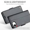 For iPhone 17e/16e Case With Card Holder, Wallet Case with RFID Blocking, Durable Leather Kickstand Magnetic Clasp Shockproof