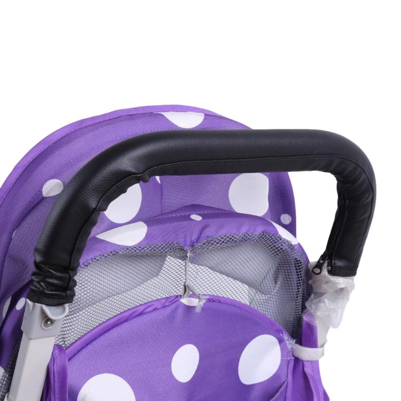 Universal PU Leather Stroller Handle Cover - Washable, Zippered Armrest Protector