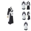 Long Style British Maid Outfit Men Women Lace Cosplay Dress Halloween Costume
