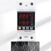 Din Rail Dual Display Adjustable Over Voltage Current And Under Voltage Protective Device Protector Relay 63A 80A 220V
