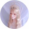 Mary Halo Crown Baroque Saint Headdress Stars Goddess Tiara and Crown for Women Boho Wedding Headpiece Masquerade Headwear