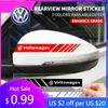 2026 Hot For Volkswagen VW 2Pcs Car PVC Side Body Rearview Mirror Decoration Sticker Badge For Volkswagen Golf Mk4 Caddy Jetta P